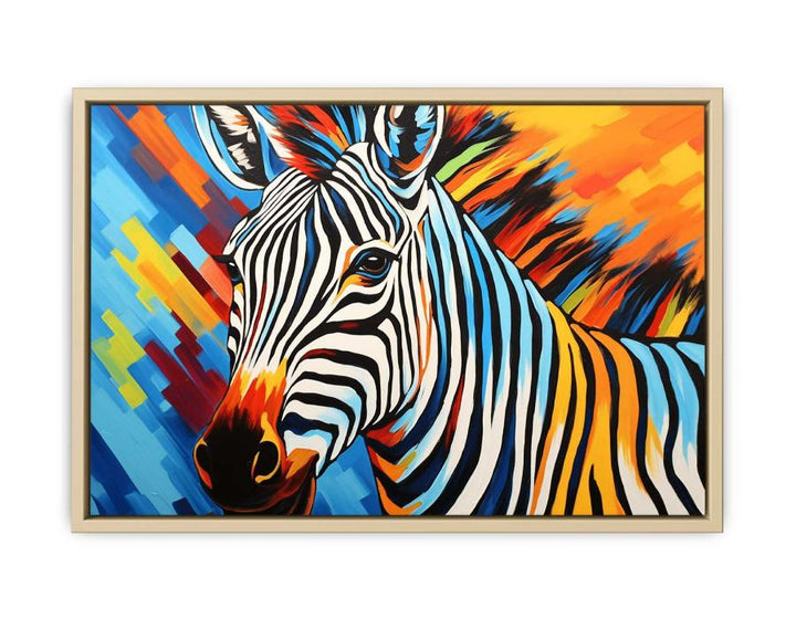 Modern art Zebra Painting  Framed Print