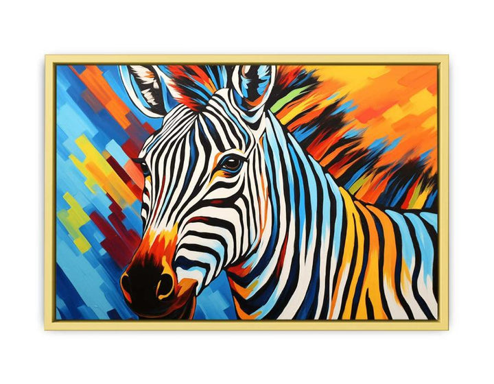 Modern art Zebra Painting   Poster