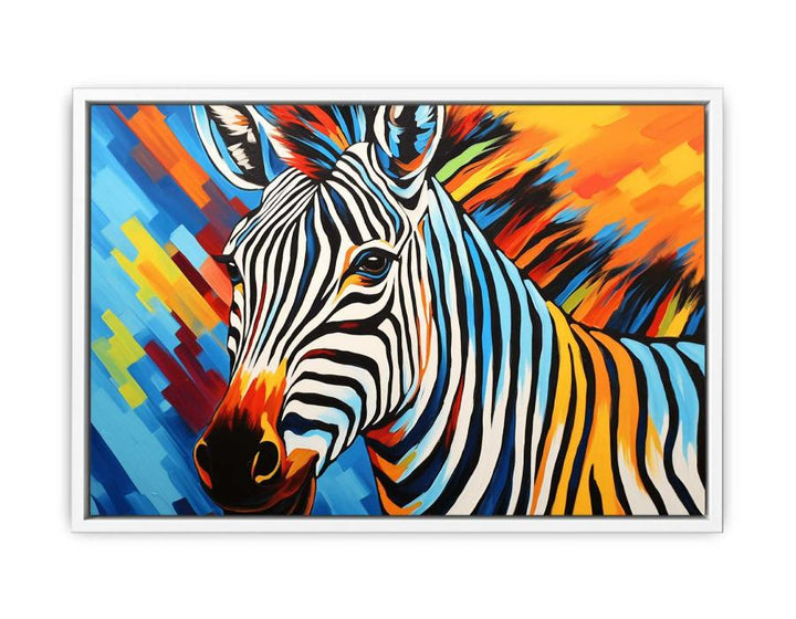 Modern art Zebra Painting  Canvas Print