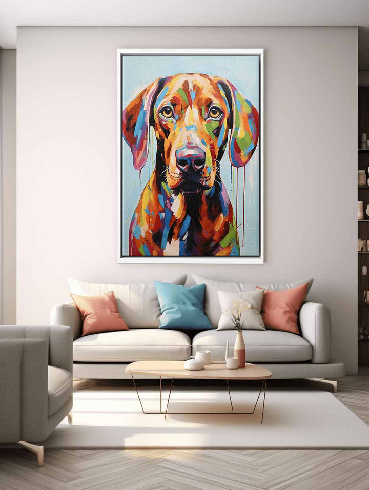 Brown Dog Modern Art Painting 