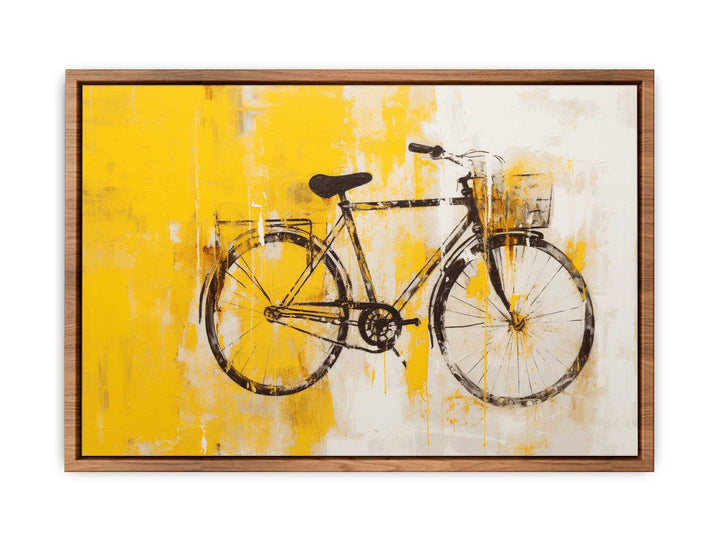 Yellow Cycle Modern Art Painting 