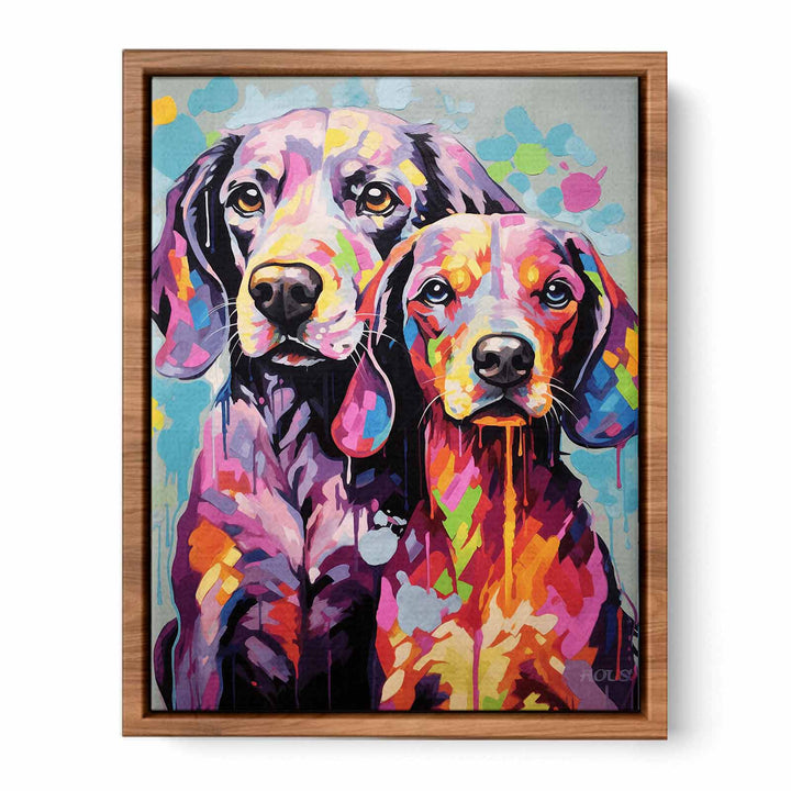 Two Dog Modern Art Painting 