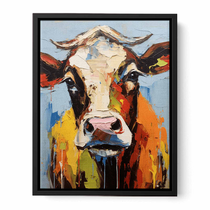 Brown Cow Modern Art Painting  