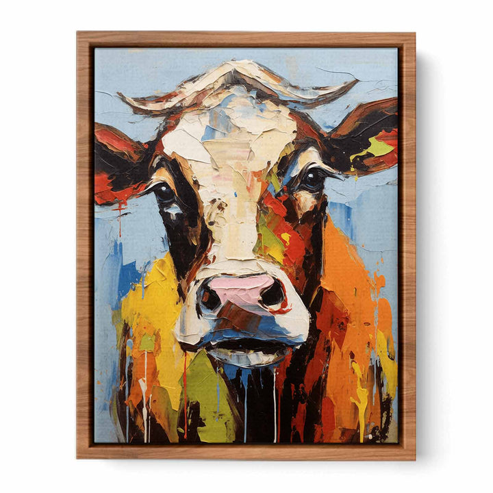 Brown Cow Modern Art Painting  