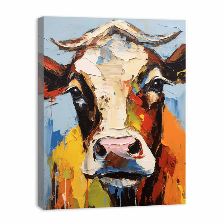 Brown Cow Modern Art Painting  