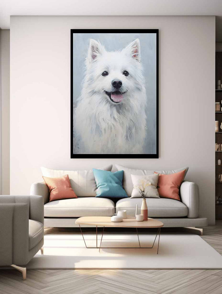 White Dog Modern Painting  