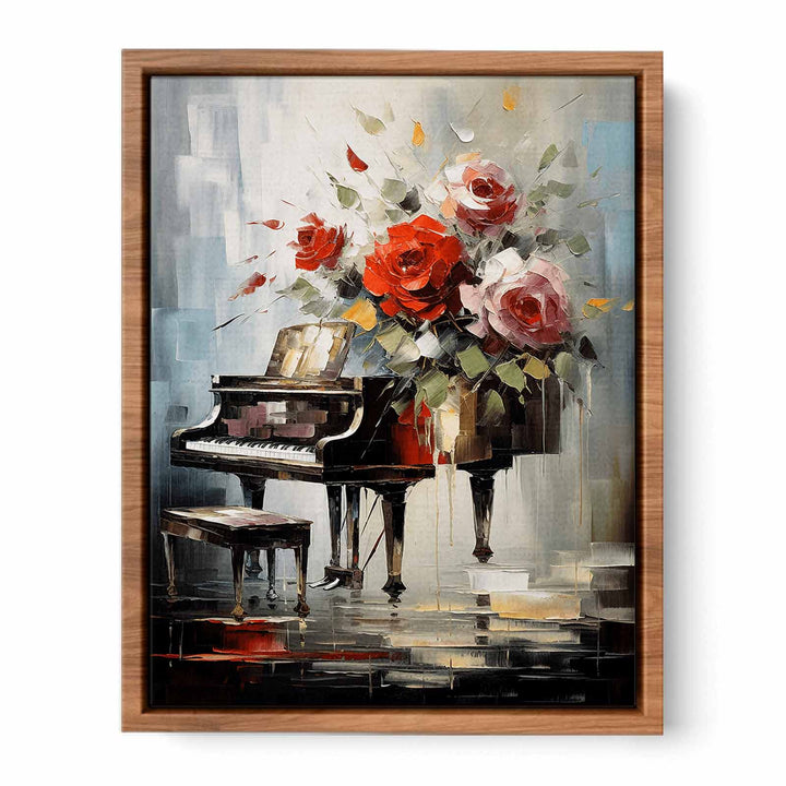 Piano Flower Modern Painting  