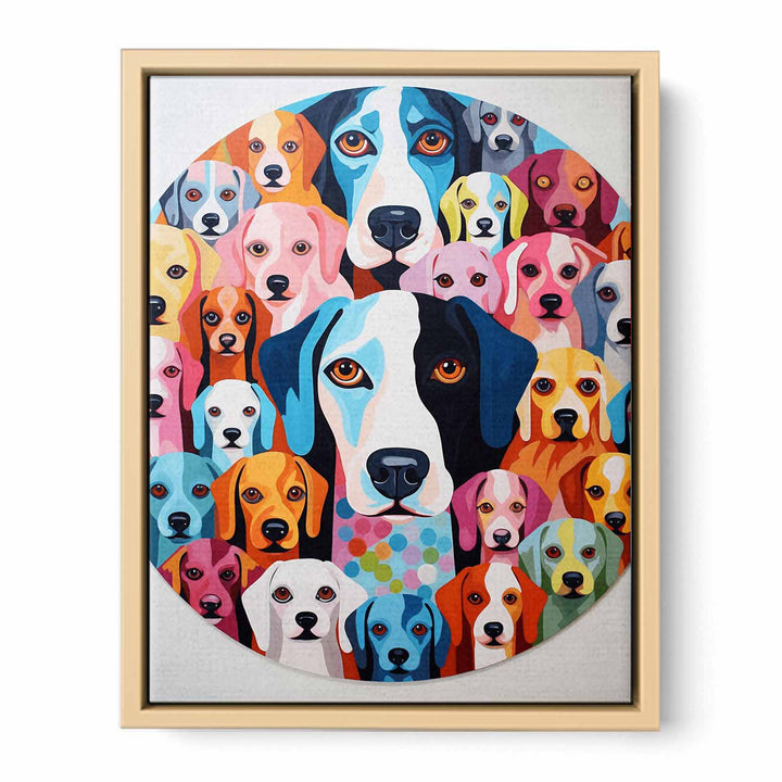 Modern Art  Dog Circle Painting