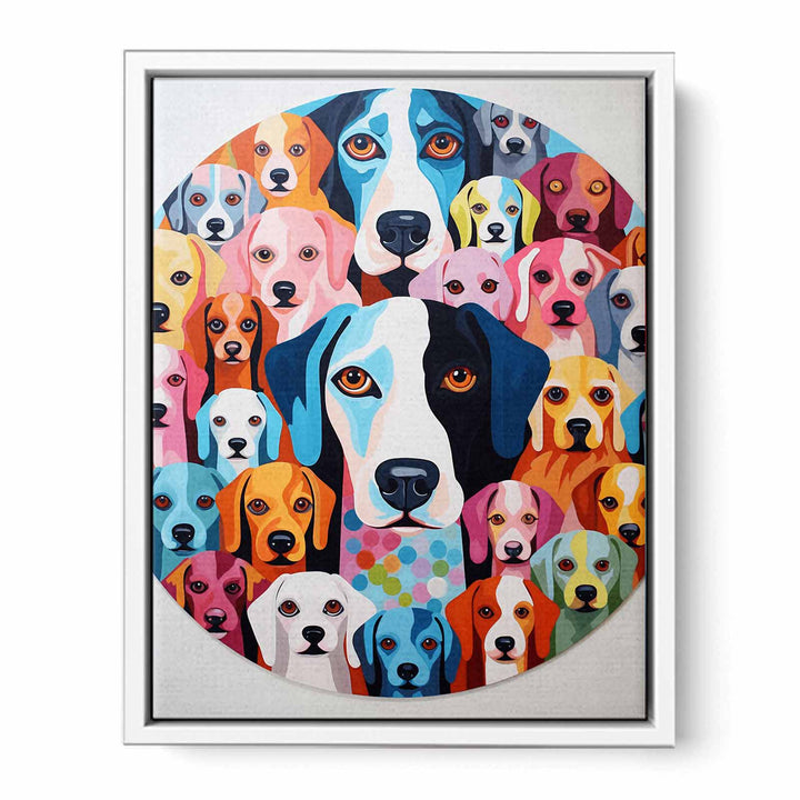 Modern Art  Dog Circle Painting