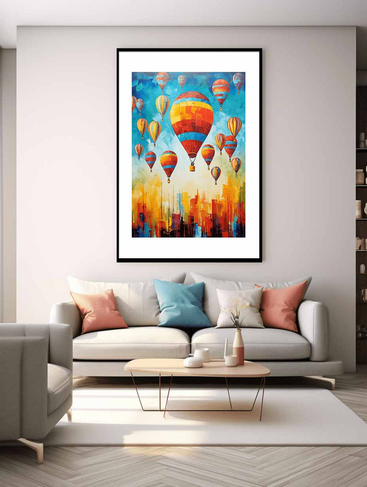 Hot Balloons Modern Painting  