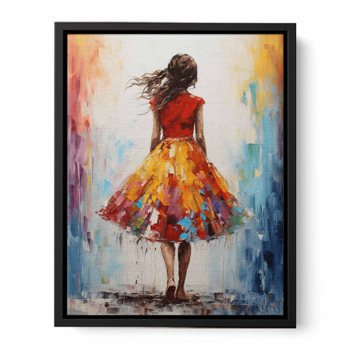 Girl Dress Modern Painting  