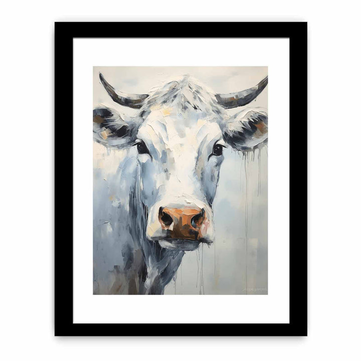 White Cow Modern Art Painting