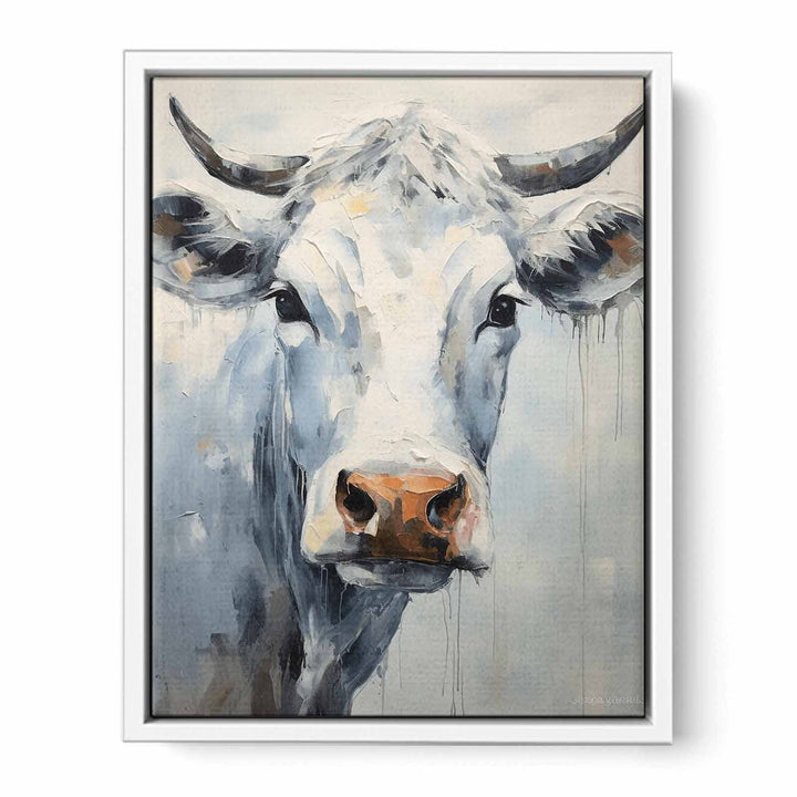 White Cow Modern Art Painting