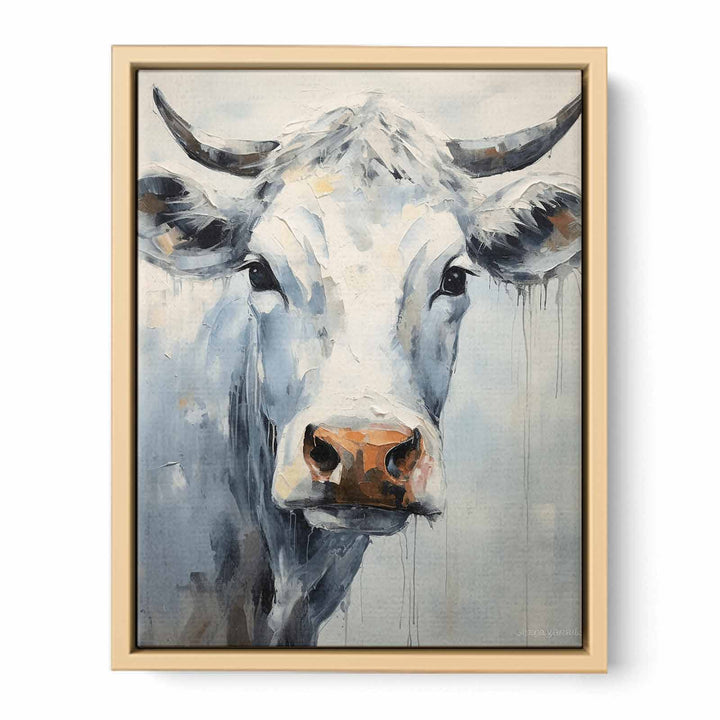 White Cow Modern Art Painting