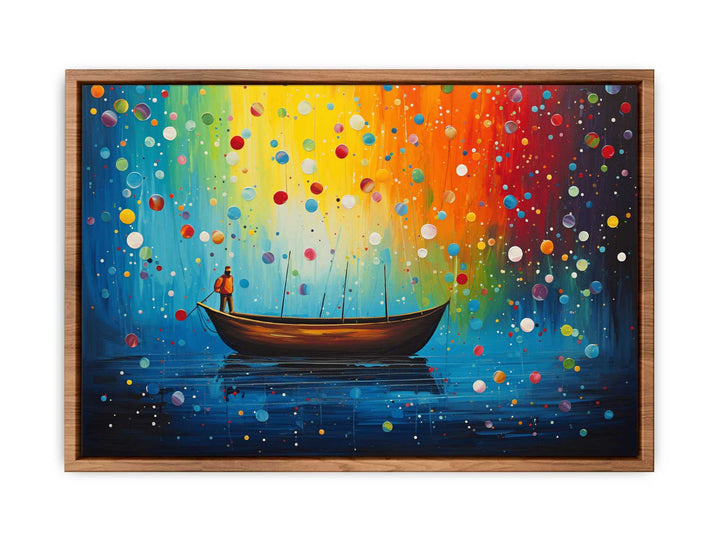 Boat Bubbles Modern Art Painting  