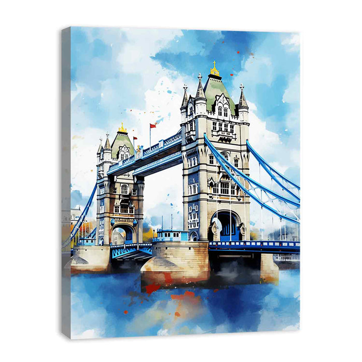 Bridge Tower Modern Art  Painting  