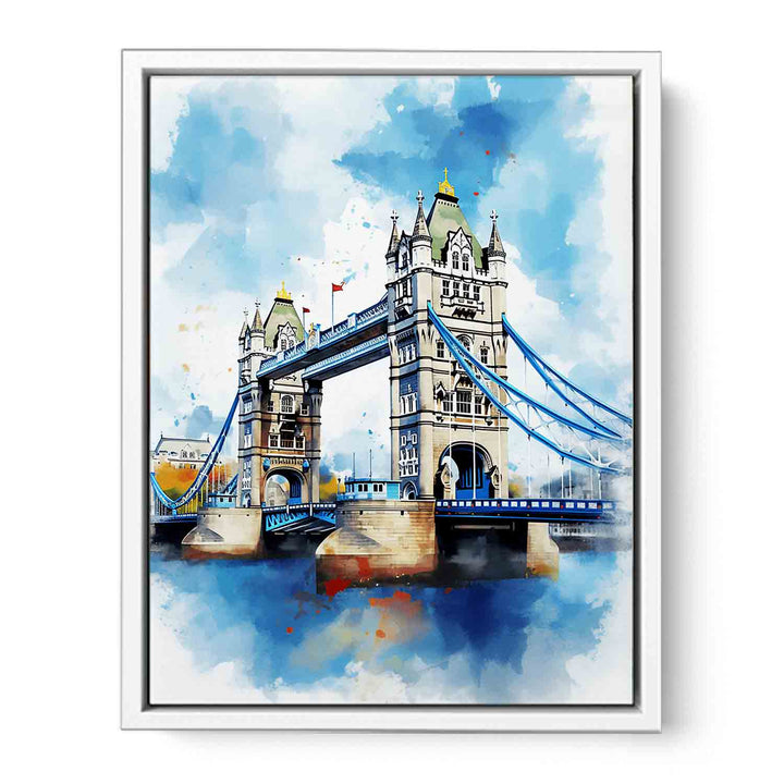 Bridge Tower Modern Art  Painting  Canvas Print