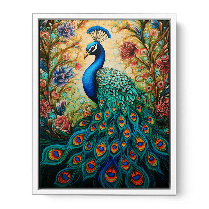 Peacock Modern Art Painting  Canvas Print