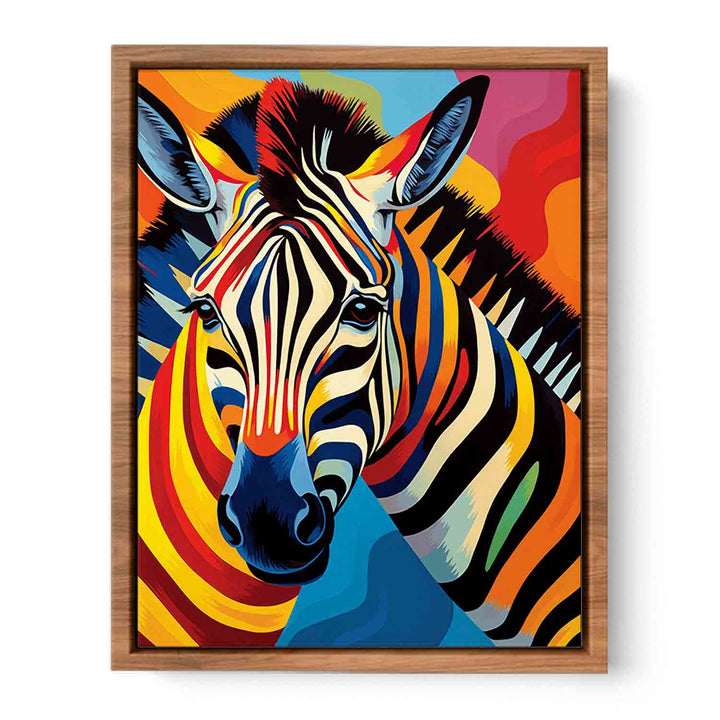 Two Zebra Modern Art Painting  