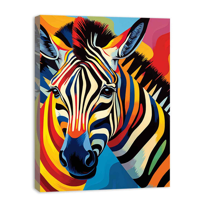 Two Zebra Modern Art Painting  