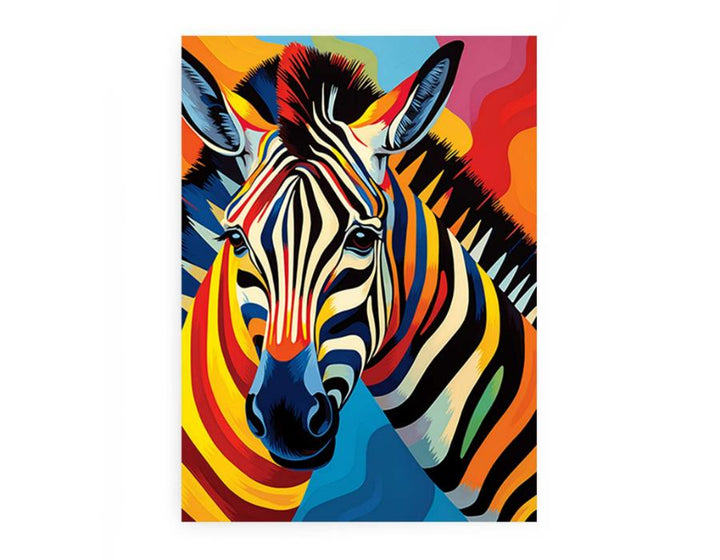 Two Zebra Modern Art Painting 