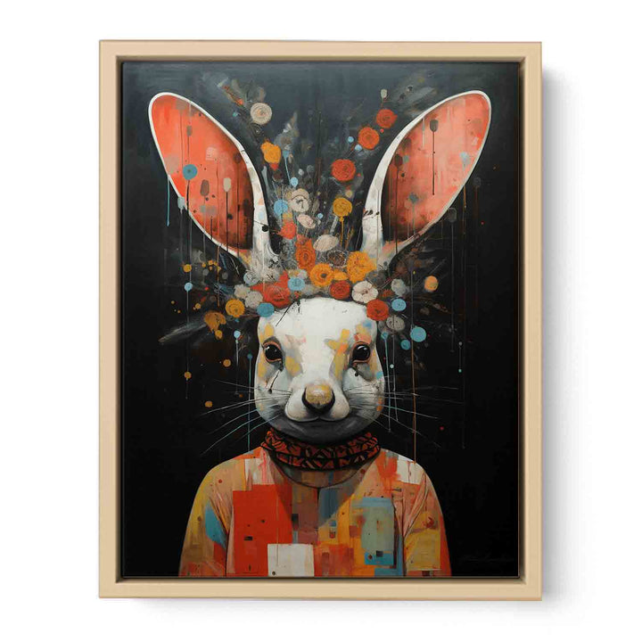 Rabbit Modern Art Painting  Framed Print