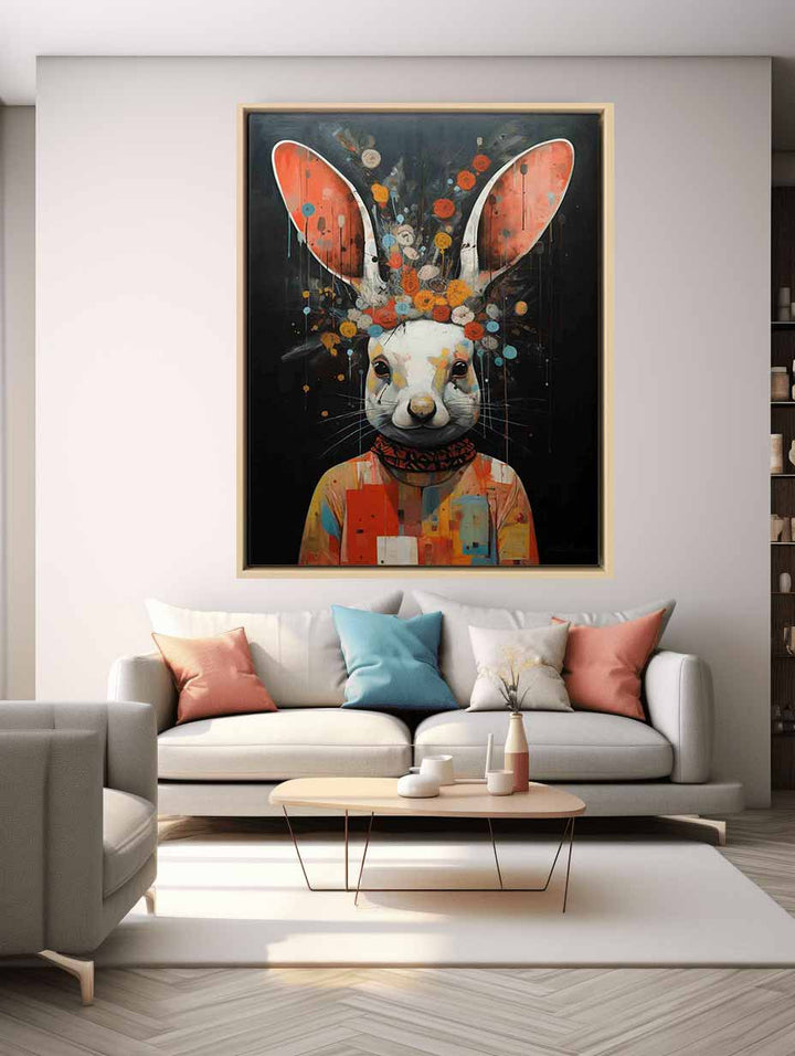 Rabbit Modern Art Painting  