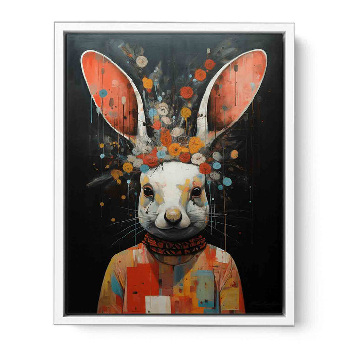 Rabbit Modern Art Painting  Canvas Print