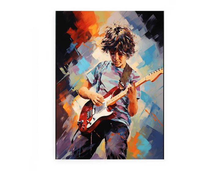 Boy Guitar Modern Art Painting 