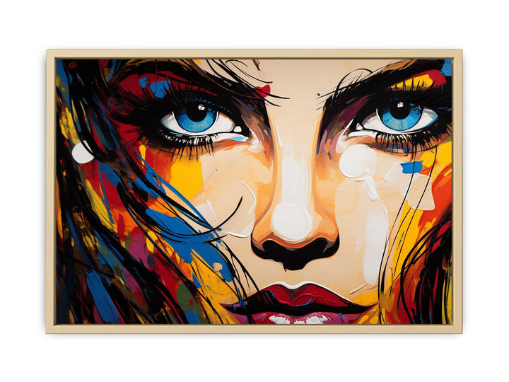 Woman Modern Art Painting  Framed Print