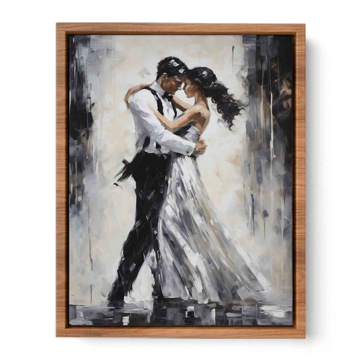 Black And White Couple Dance Modern Painting  