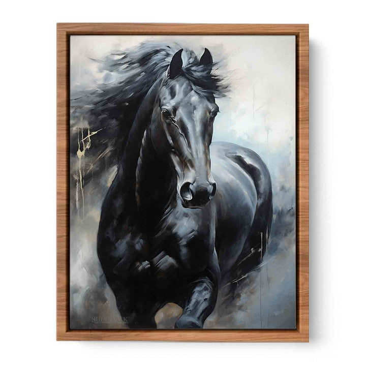 Black Horse Modern Art  Painting  