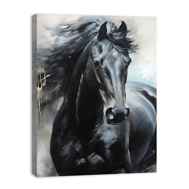 Black Horse Modern Art  Painting  