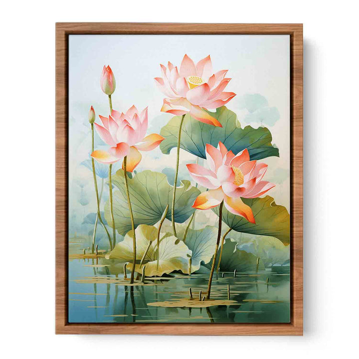 Flower Lotus Modern Art  Painting  