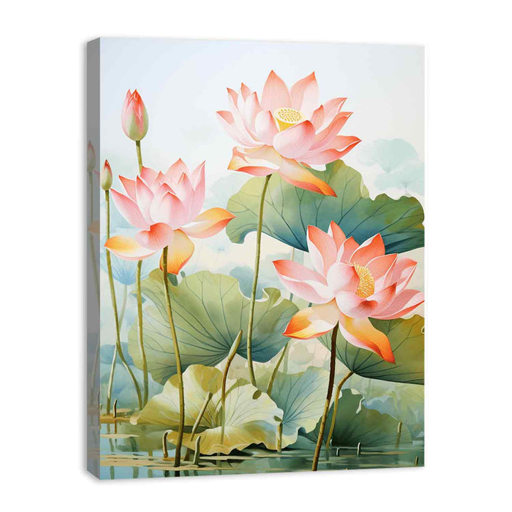 Flower Lotus Modern Art  Painting  