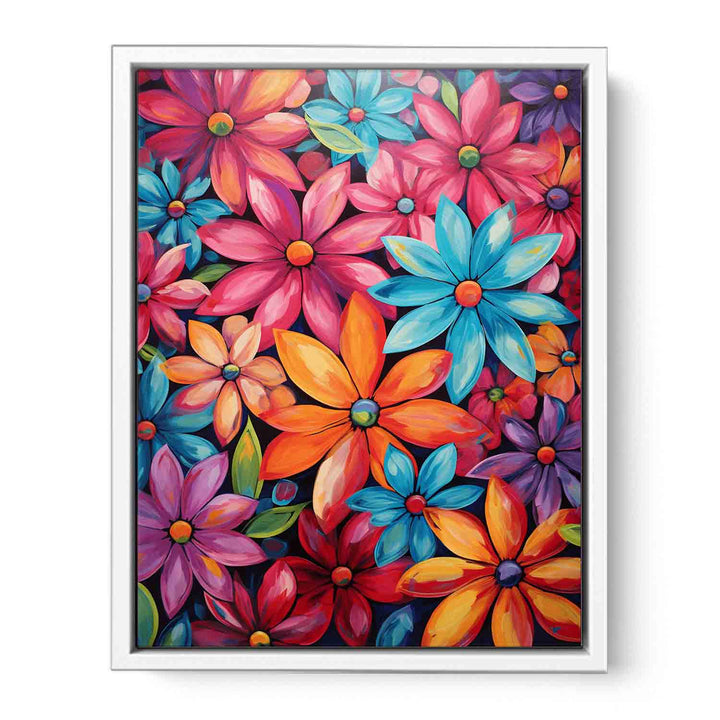 Modern Art  Colorful Flower Painting