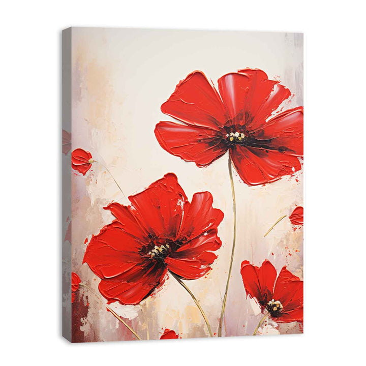 Red Flower Modern Painting  