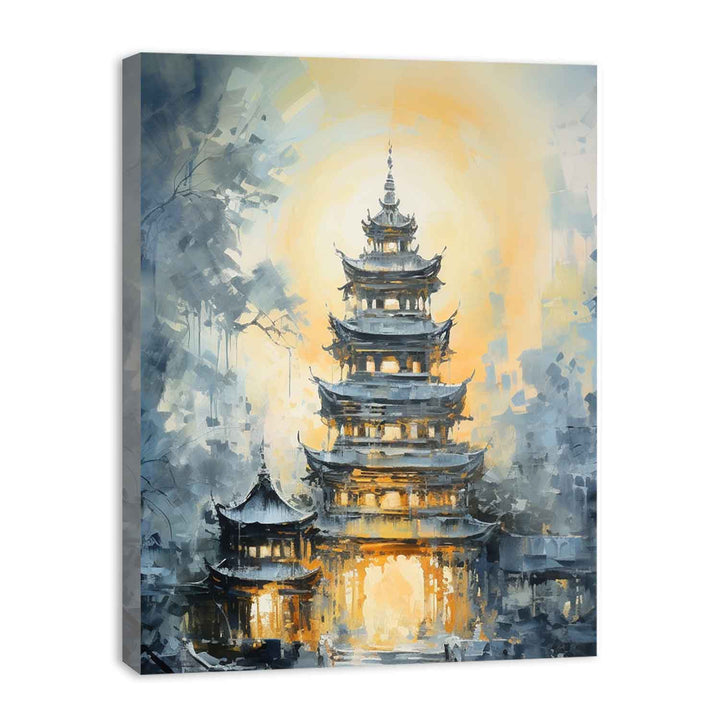 Building Temple Modern Art  Painting  