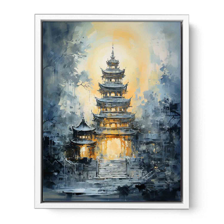 Building Temple Modern Art  Painting  Canvas Print