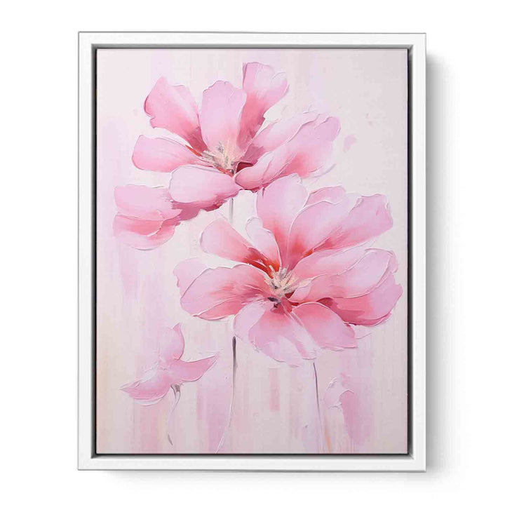 Pink Flower Modern Art  Painting  Canvas Print