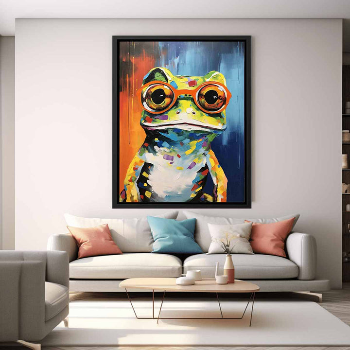 Frog with Glasses Painting