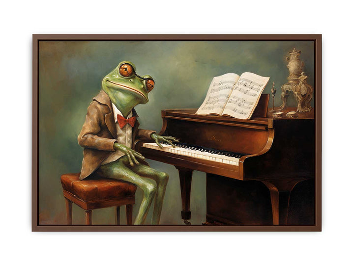 Modern Frog Piano Art Painting