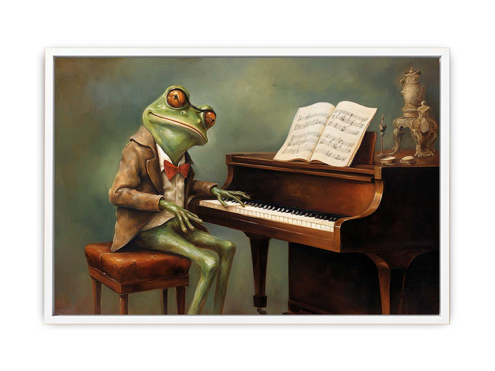 Modern Frog Piano Art Painting