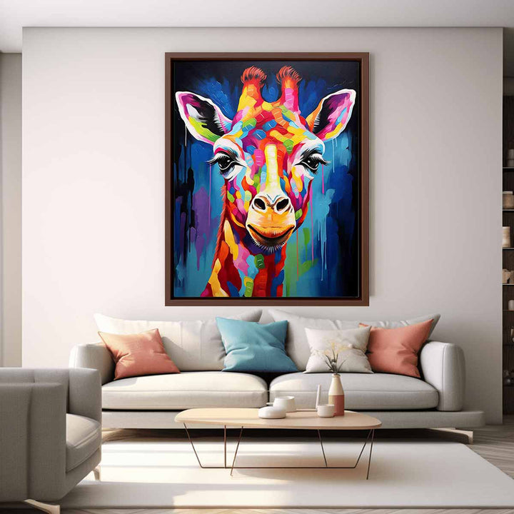 Modern Giraffe Art Painting