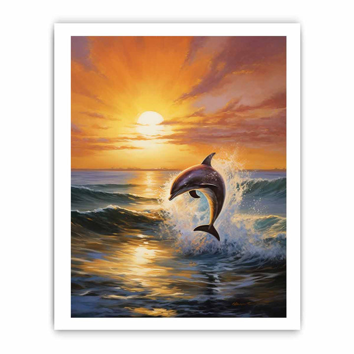 Modern Dolphin Art Painting