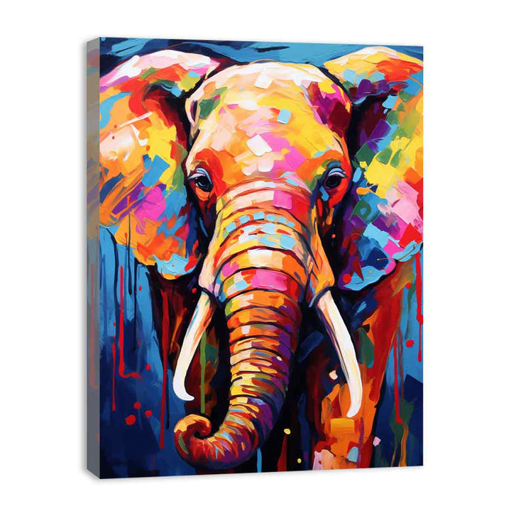 Colorful Elephant Modern Art Painting