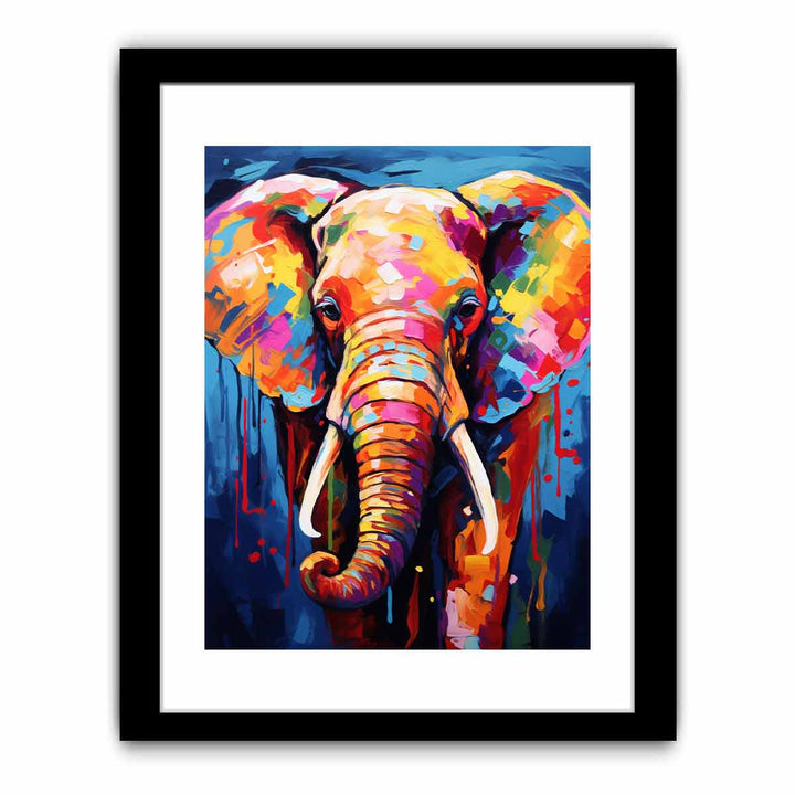 Colorful Elephant Modern Art Painting