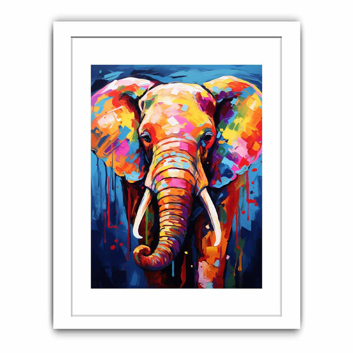 Colorful Elephant Modern Art Painting