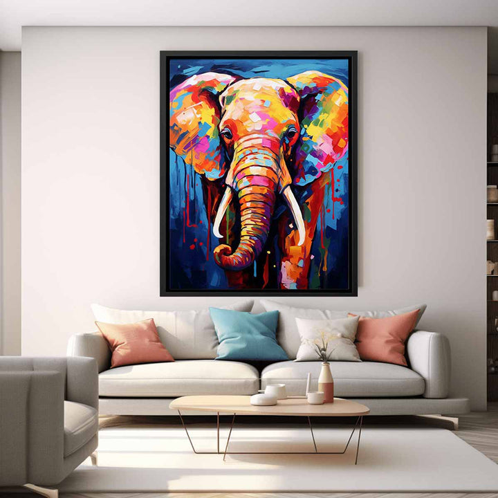 Colorful Elephant Modern Art Painting