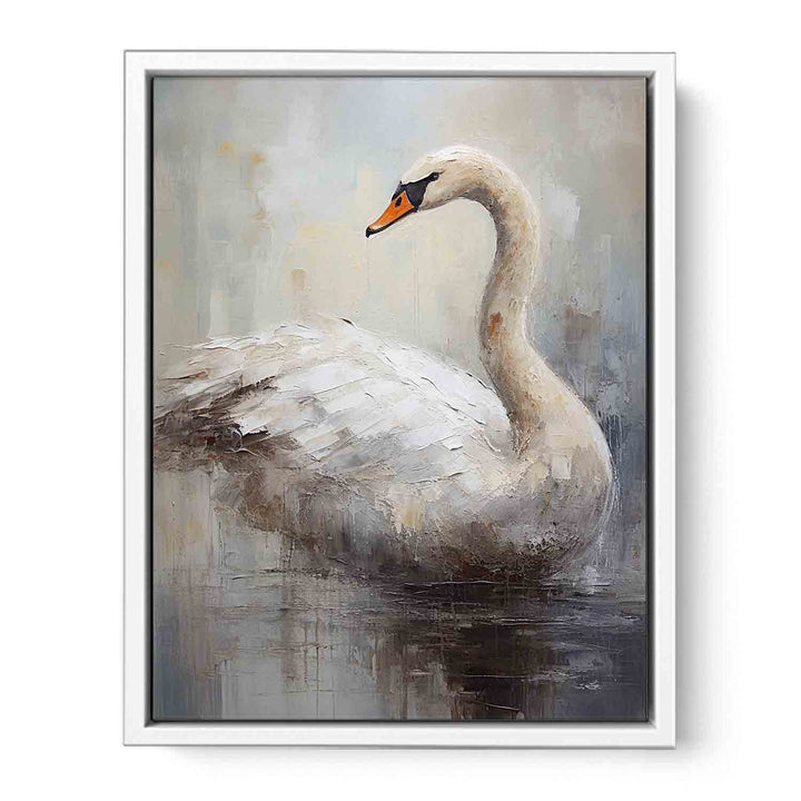 Modern White Bird Art Painting